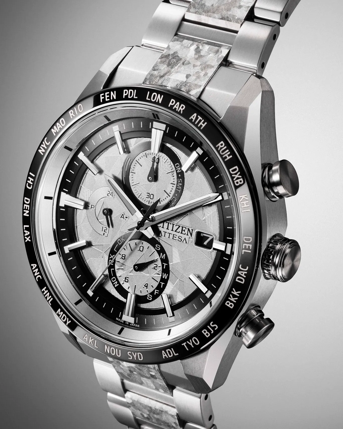 ATTESA Platinum Shine Silver-Tone Dial Super Titanium with